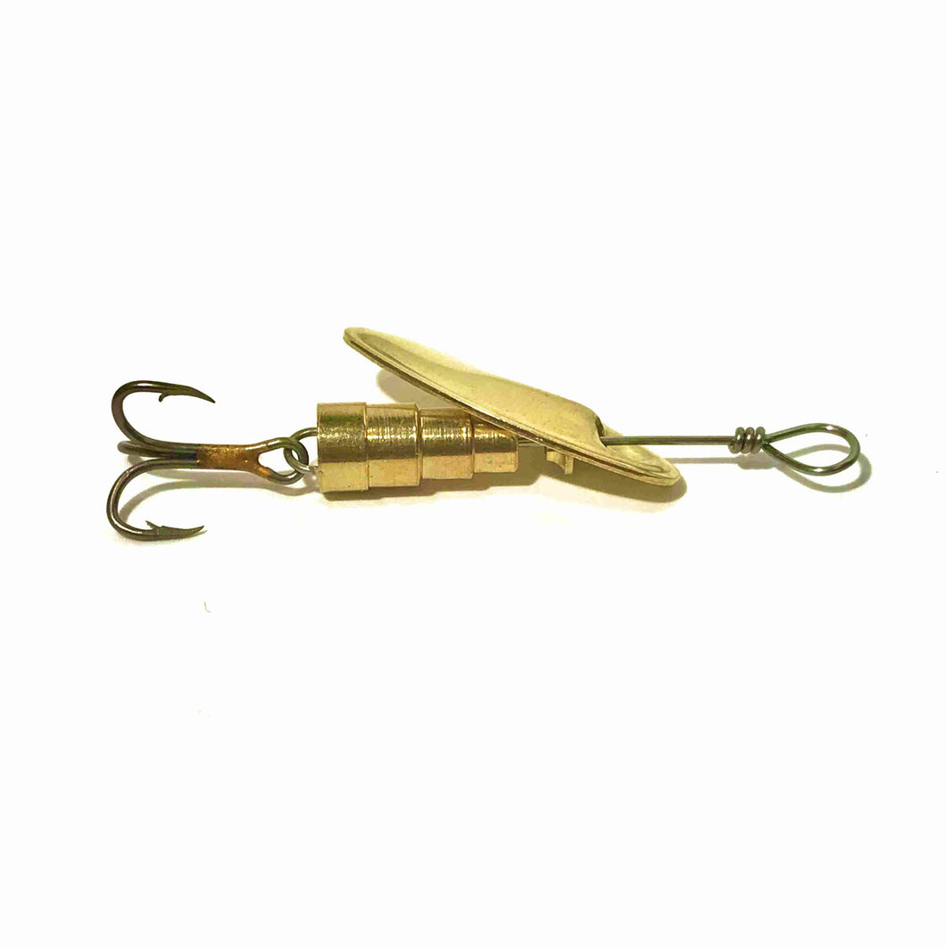 Brass inline spinner (Dangle Lures Bullet). Great lures for catching bass, trout, panfish and more!