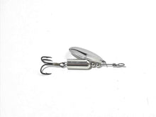 Load image into Gallery viewer, Nickel inline spinner (Dangle Lures Drip). Great for catching more fish while pond fishing and river fishing.
