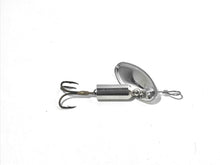 Load image into Gallery viewer, Nickel inline spinner (Dangle Lures Dragon). Great lure for catching bass, snakehead and more!