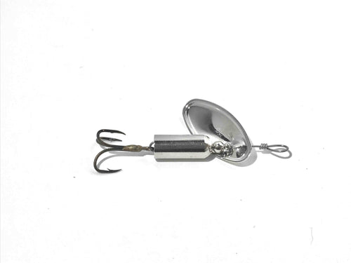 Nickel inline spinner (Dangle Lures Dragon). Great lure for catching bass, snakehead and more!