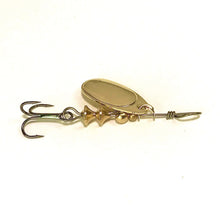 Load image into Gallery viewer, Brass inline spinner (Dangle Lures Papa). Great lure for catching trout, panfish, bass and more!