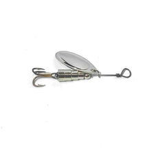 Load image into Gallery viewer, Nickel inline spinner (Dangle Lures Buffalo).  Great for creek fishing and pond fishing.