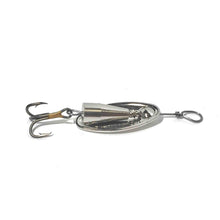 Load image into Gallery viewer, Nickel inline spinner (Dangle Lures Muncher). Great lures for catching bass, panfish, trout and more.
