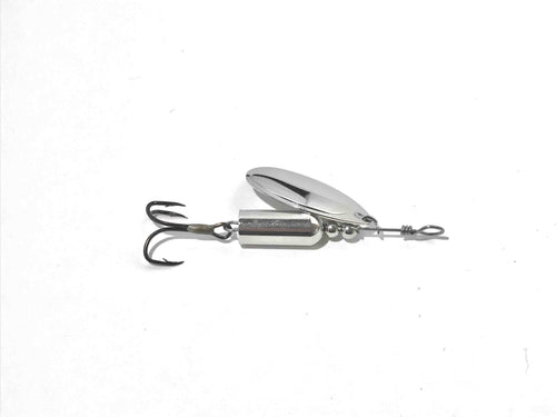 Nickel inline spinner (Dangle Lures Drip). Great for catching more fish while pond fishing and river fishing.