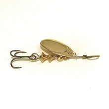 Load image into Gallery viewer, Brass inline spinner (Dangle Lures Papa). Great lure for catching trout, panfish, bass and more!
